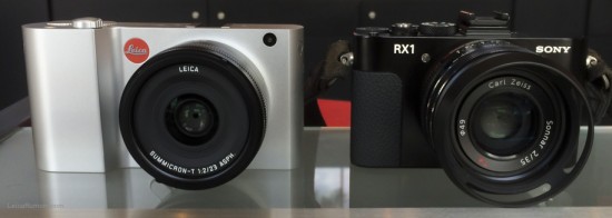 Leica T vs Sony RX1 cameras size comparison1