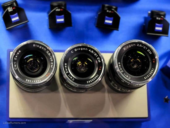 Zeiss ZM rangefinder camera lenses for Leica M mount