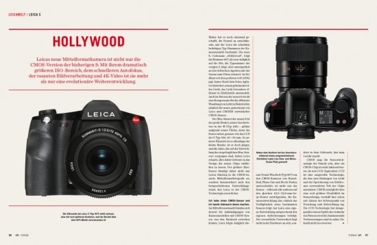 LFI magazine Leica S Photokina