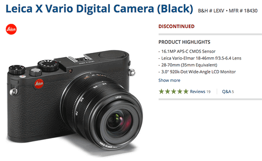 Leica-X-Vario-camera-discontinued