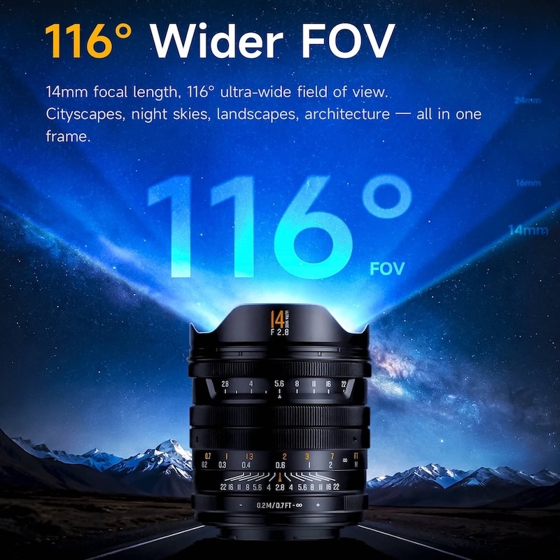 New: Brightin Star MF 14mm f/2.8 wide-angle full-frame lens for L