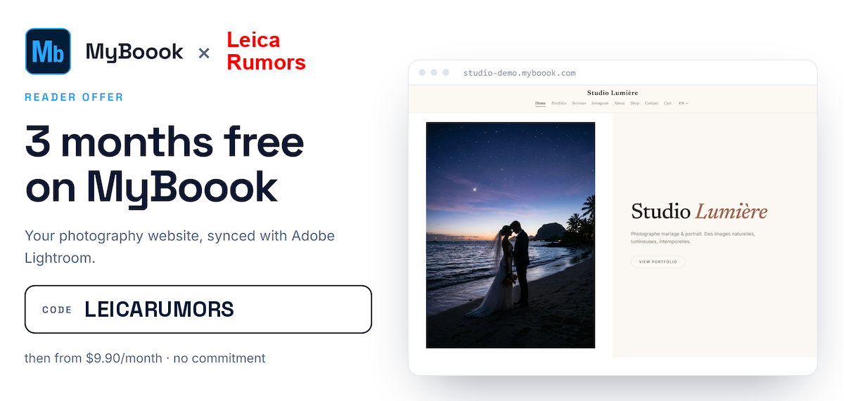 MyBoook.com is a new website & gallery builder that automatically syncs with Adobe Lightroom (coupon code included)