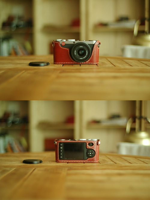 Étui Demi-coque Arte Di Mano Minerva Pour Leica M240 – Noir Avec Ouverture Batterie
