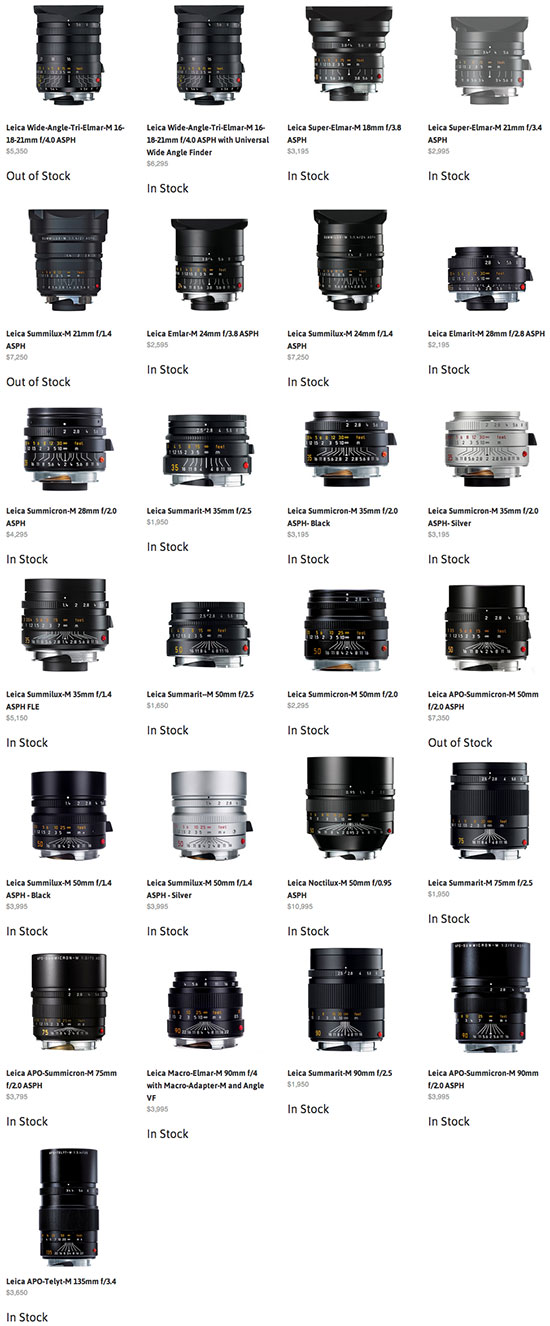 Leica-M-lenses-in-stock-store-Miami