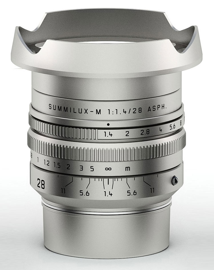 New silver version of the Leica Summilux-M 28mm f/1.4 ASPH lens 