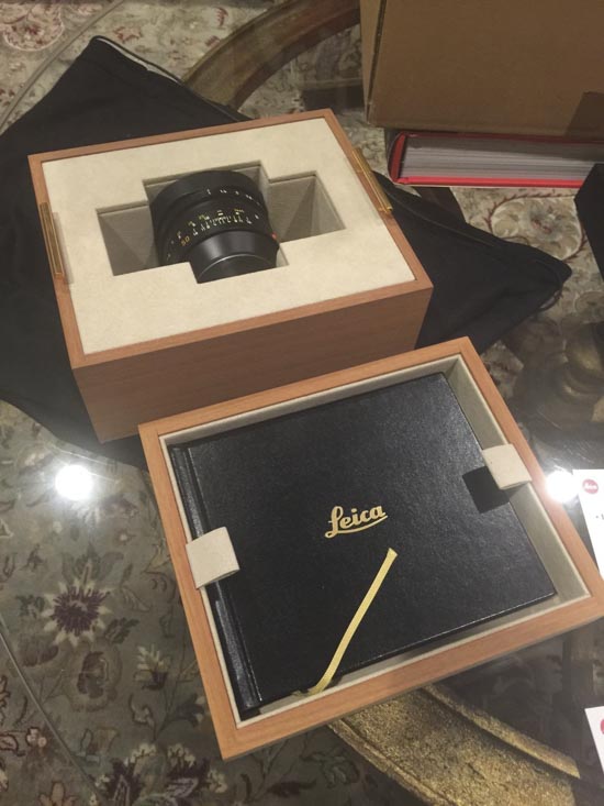 Leica Noctilux f-1 special edition lens with Elie Bleu humidor2