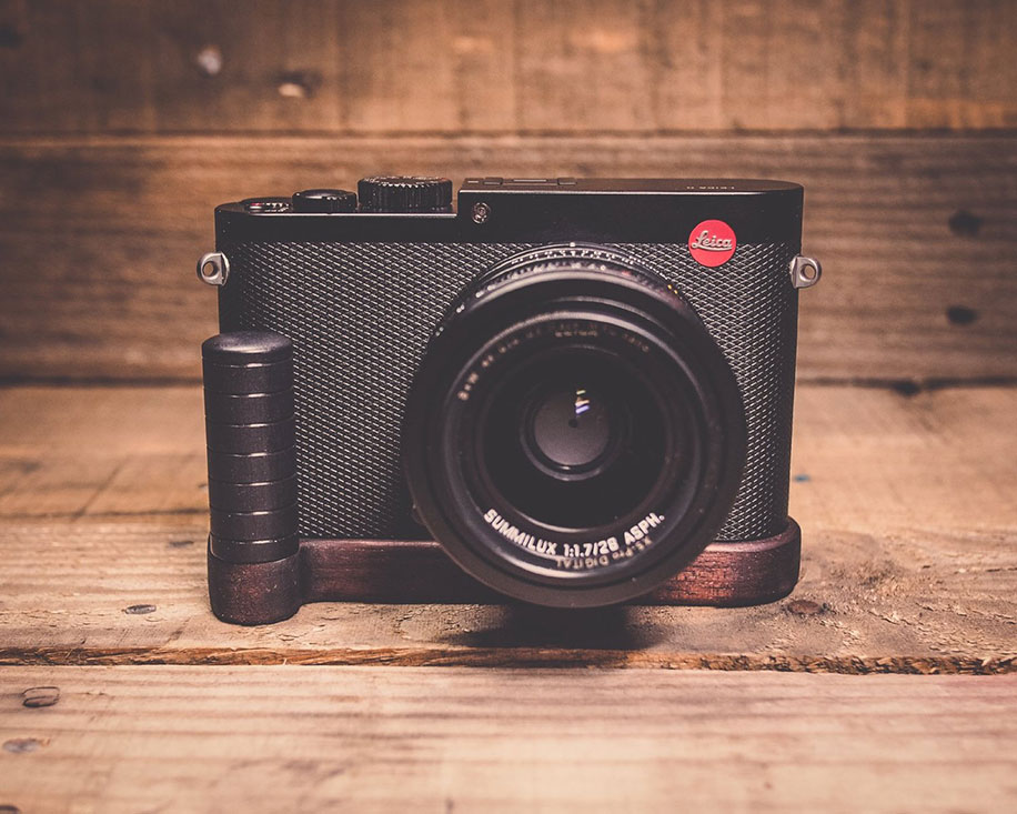 J.B. Camera Designs wood grip for Leica Q Typ 116 camera - Leica