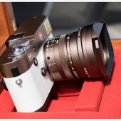bronze Leica M Typ 240 camera with white leather5