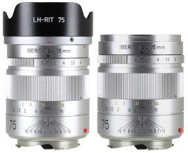 HandeVision IBERIT 75mm f:2.4 lens for Leica M silver