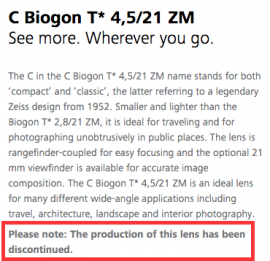 zeiss-c-biogon-t-4521-zm-lens-discontinued