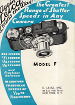 Leica sales brochure pour Visoflex II-imprimé 6 mai 1962 pages 