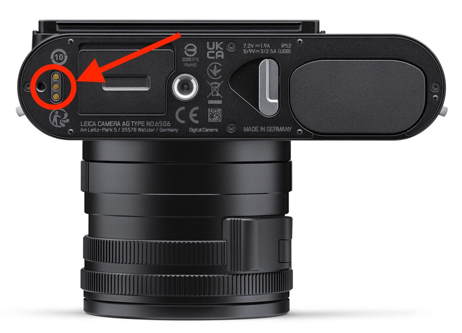 Leica Q3 camera wireless charging additional information