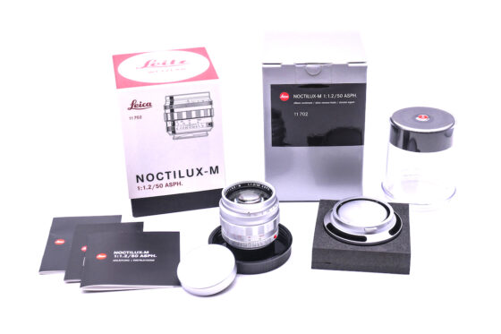 Leica 50mm Noctilux-M f1,2 ASPH Silver Chrome reissue  SOLD $57,000
