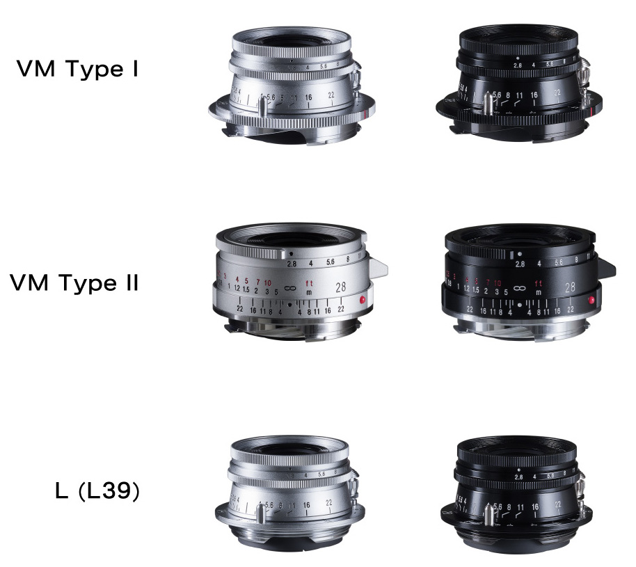Three new Voigtlander COLOR-SKOPAR 28mm f/2.8 Aspherical lenses VM 