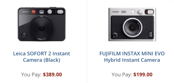 Fuji Instax Mini Evo Hybrid Instant Camera C-Type Black