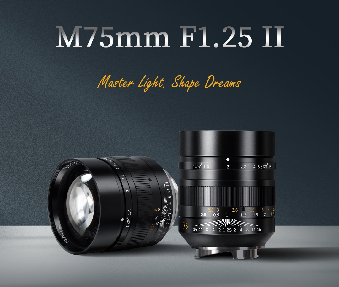 New 7Artisans M 75mm f/1.25 Mark II lens for Leica M-mount